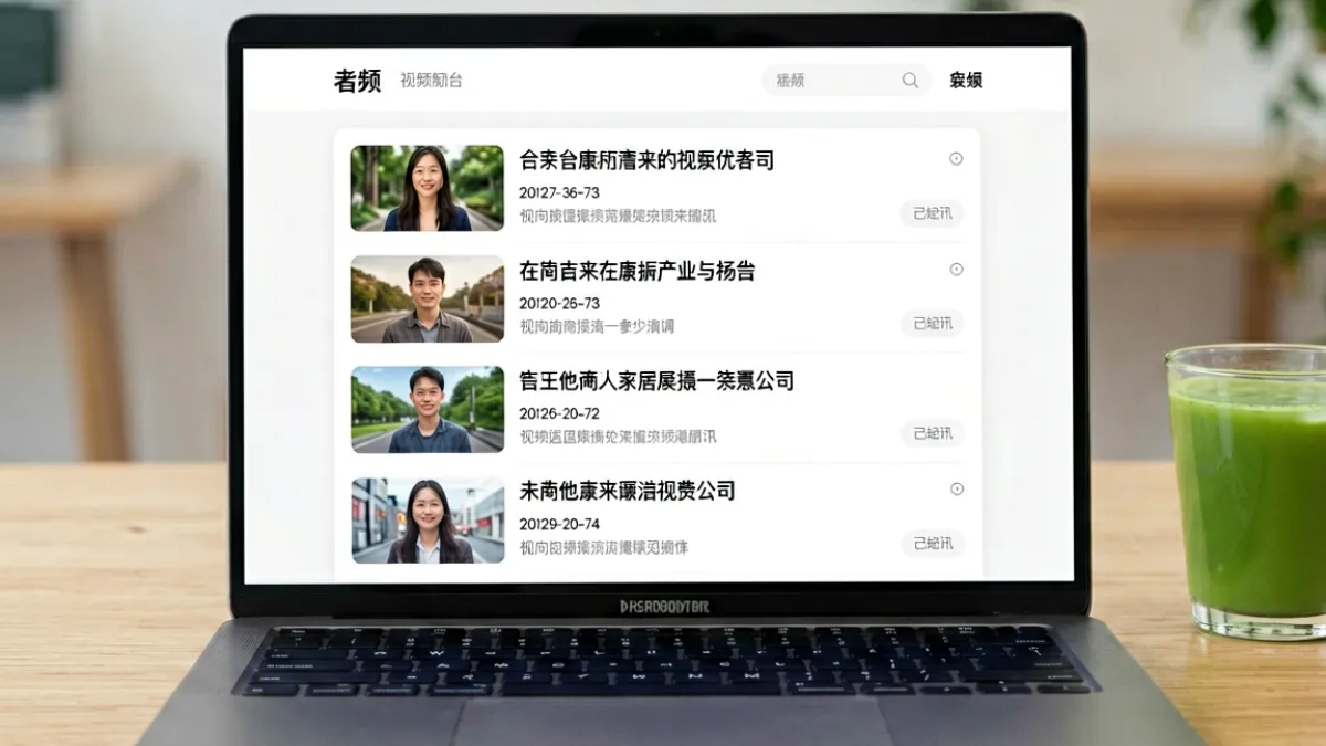 黄瓜视频最新资讯页面展示，屏幕上呈现平台版本更新与动态速报列表界面